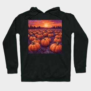 Halloween Pumpkin Patch at Dawn Hoodie